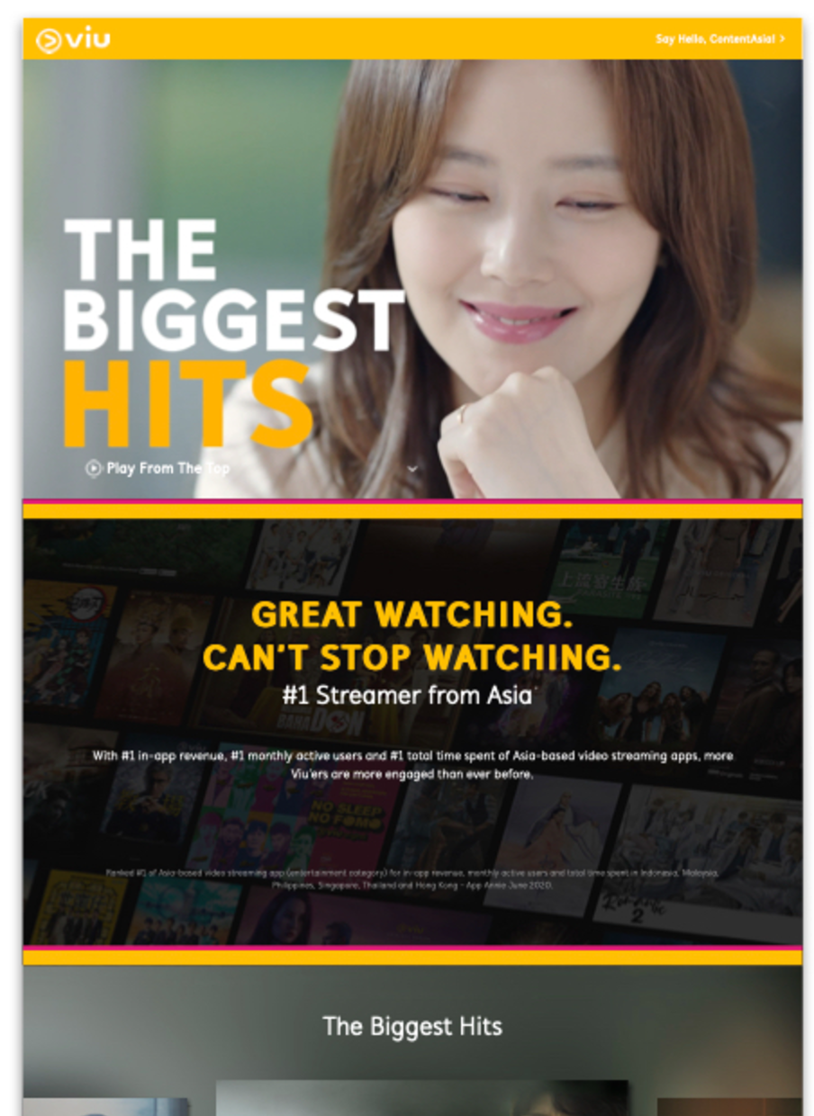 ContentAsia site hero: The Biggest Hits