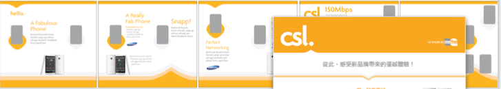 csl. in-store product bay graphics