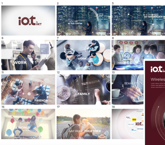 Brand thematic video storyboard frames