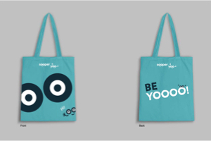 Sooperyoo tote bag front and back